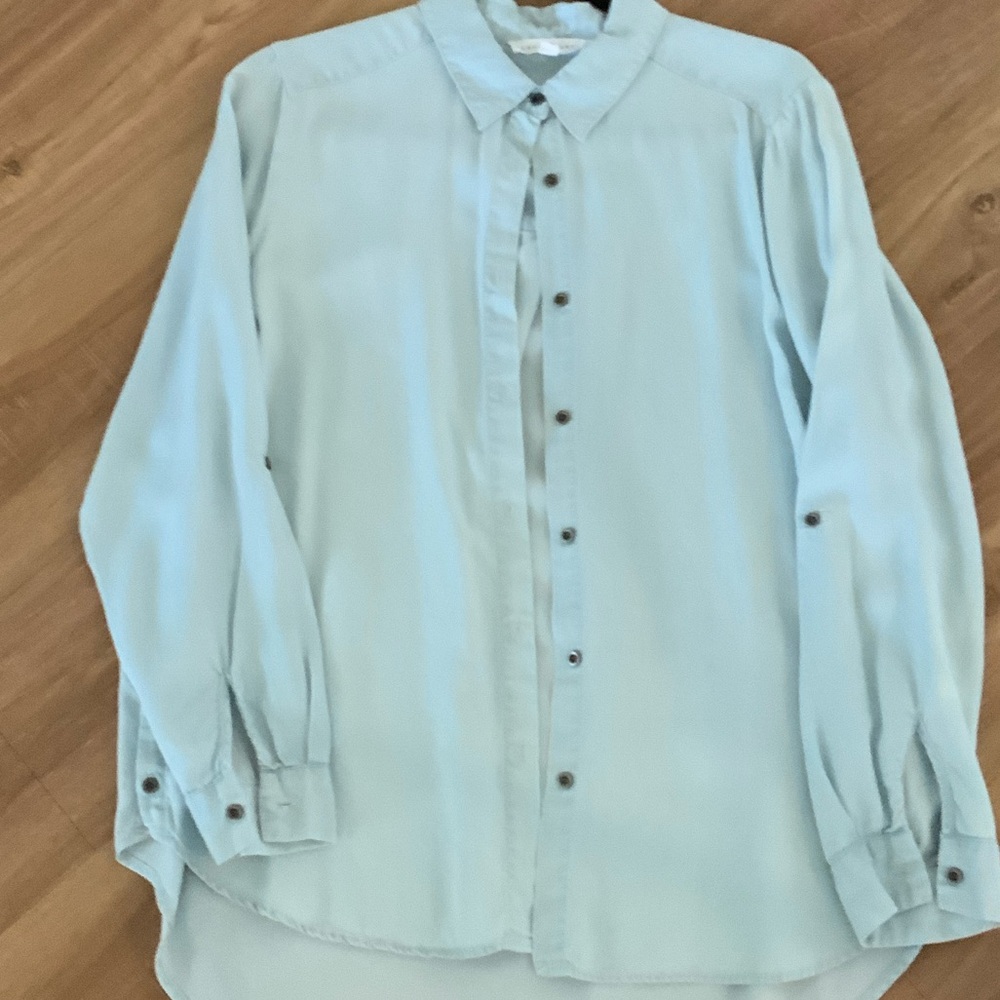 Classic Light Blue Women's Button-Down Shirt